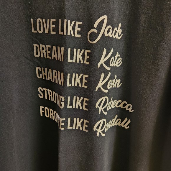 Men's This Is Us Black Tee Shirt Size 2XL - Picture 3 of 4